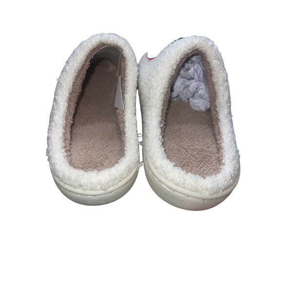 Ella & Joy Women's Slippers White with Strawberries Slip On Cozy Size M (8) New - Picture 4 of 5